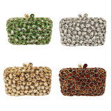 Bezel Crystal Bling Evening Clutch Handbag