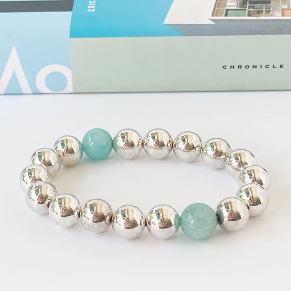 Bold Sterling Statement with Amazonite