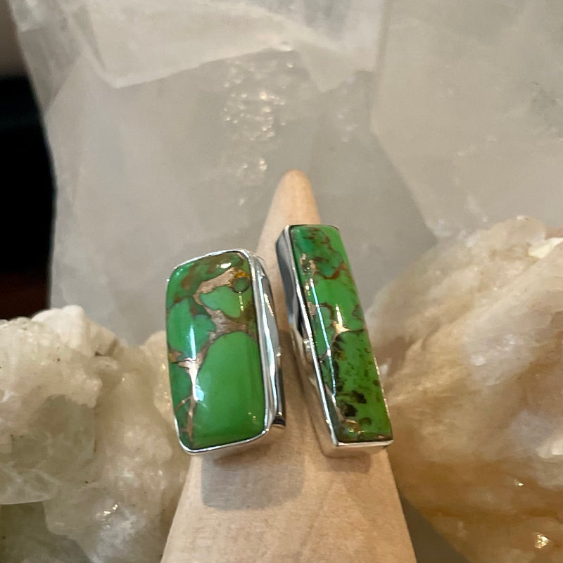 Double Green Turqs Ring