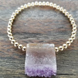 Unique Amethyst Slice/Gold