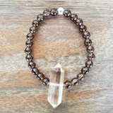 Smoky Quartz/Clear Quartz Point