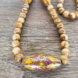 Jasper necklace with Nepalese accents beads