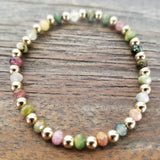 Faceted Tourmaline/Rose Gold
