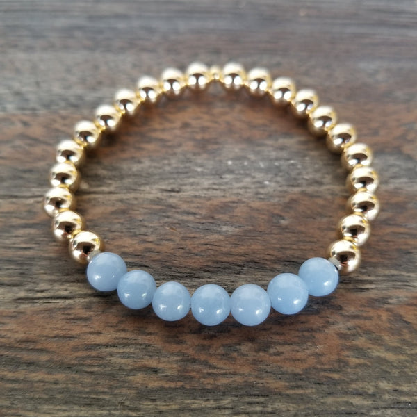 Blue Angelite/Gold
