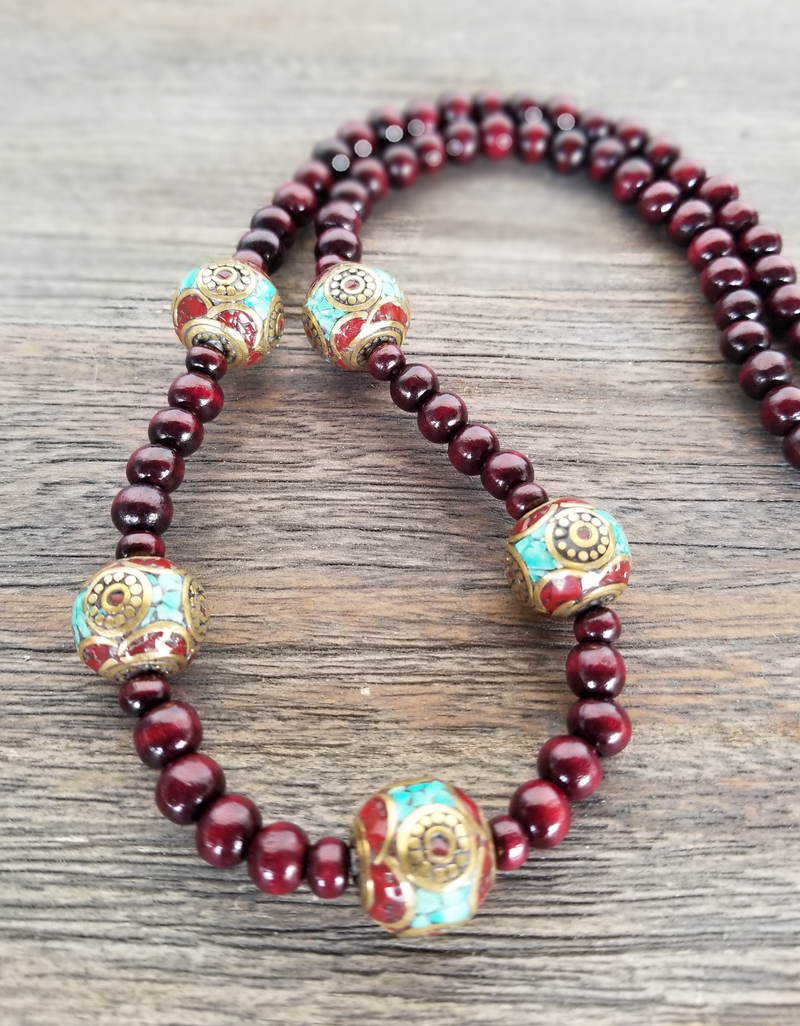 Sandalwood with Nepalese beads