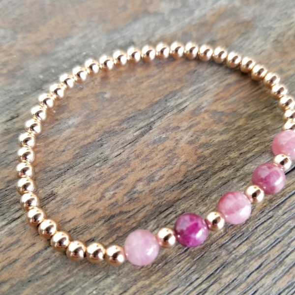 Pink Tourmaline/Rose Gold
