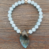 Aquamarine/Labradorite Drop