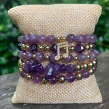 Lepidolite/Gold