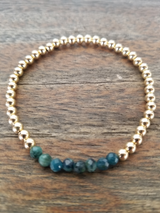 Faceted Green Tourmaline/Gold