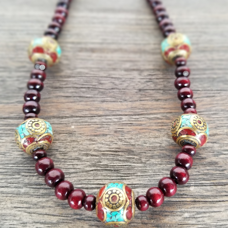 Sandalwood with Nepalese beads