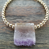 Unique Amethyst Slice/Gold