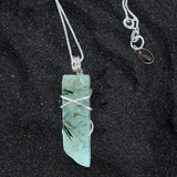 Prehnite Wrapped Pendant