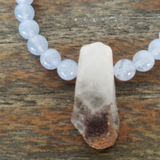 Blue Lace Agate/Phantom Quartz