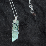 Prehnite Wrapped Pendant