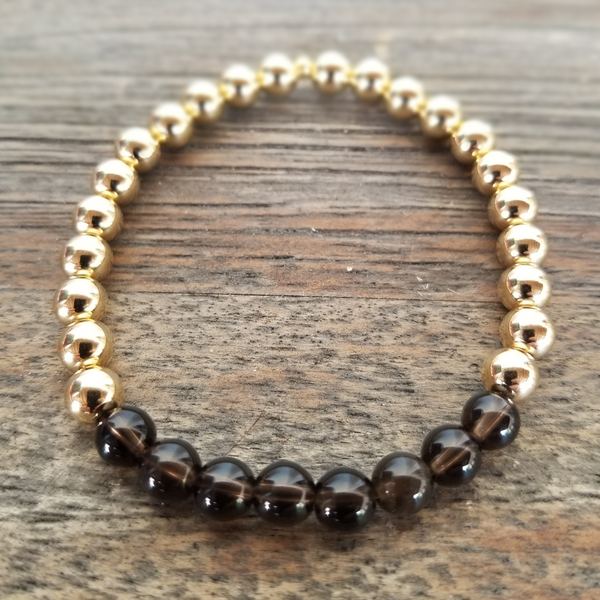 Smoky Quartz/Gold