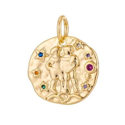 Gemini Zodiac Coin Charm