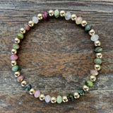 Faceted Tourmaline/Rose Gold