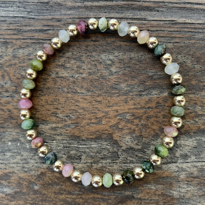 Faceted Tourmaline/Rose Gold