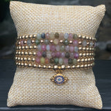 Faceted Tourmaline/Gold