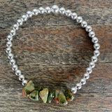Unakite Jasper/Sterling Silver