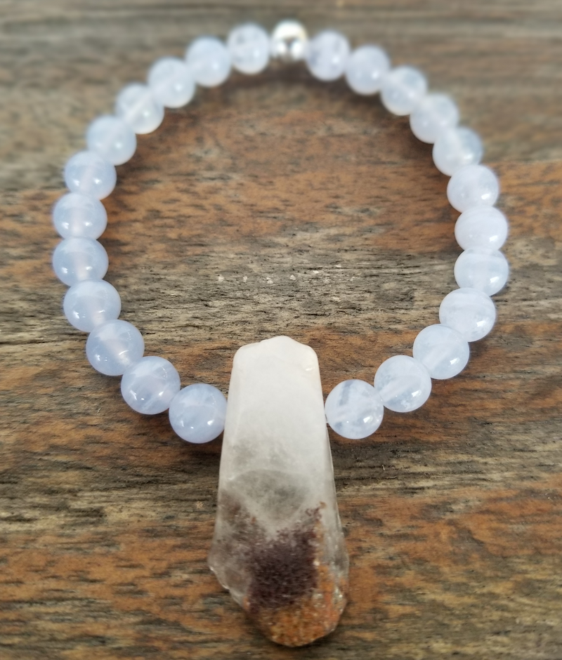 Blue Lace Agate/Phantom Quartz