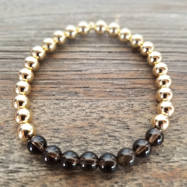 Smoky Quartz/Gold