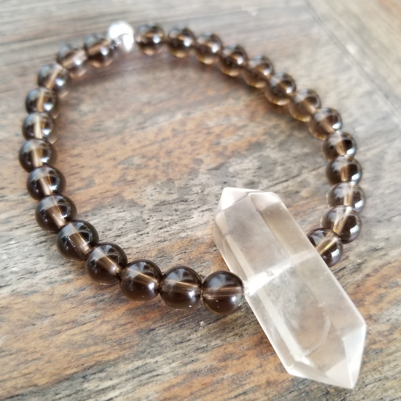 Smoky Quartz/Clear Quartz Point