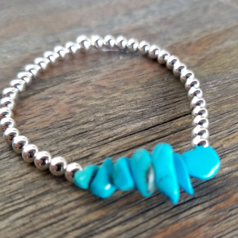 Blue Turquoise/Sterling Silver