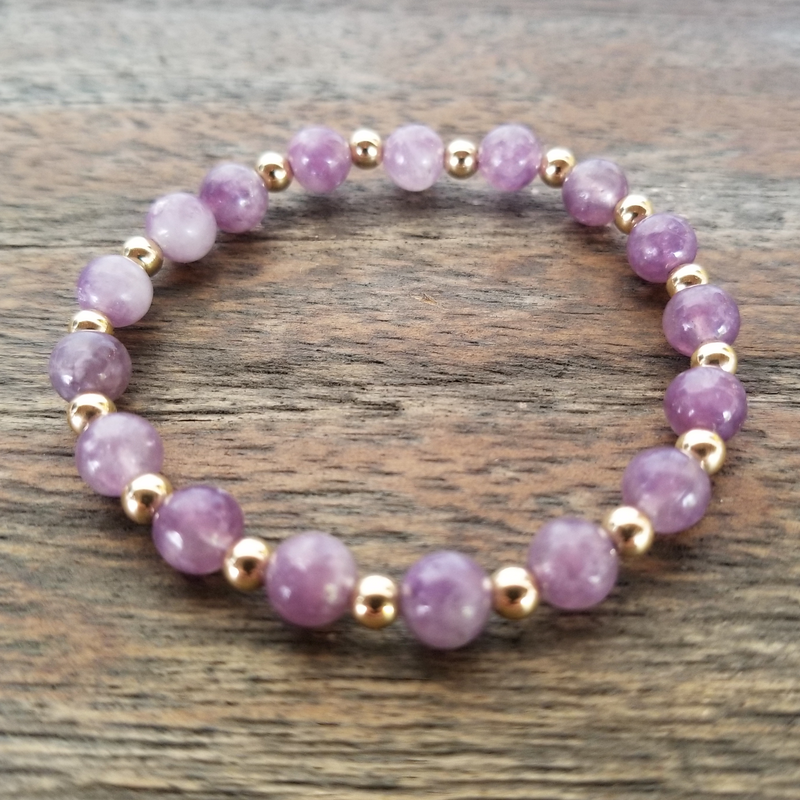 Lepidolite/Gold