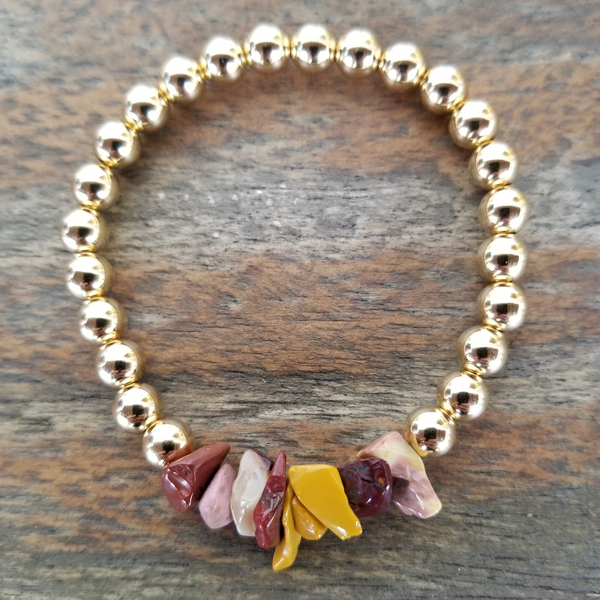 Mookaite Jasper Nuggets with Gold