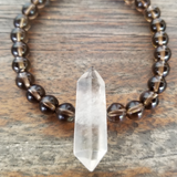 Smoky Quartz/Clear Quartz Point