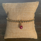 Ruby Briolette Drop