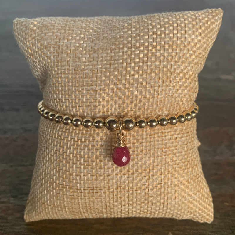 Ruby Briolette Drop