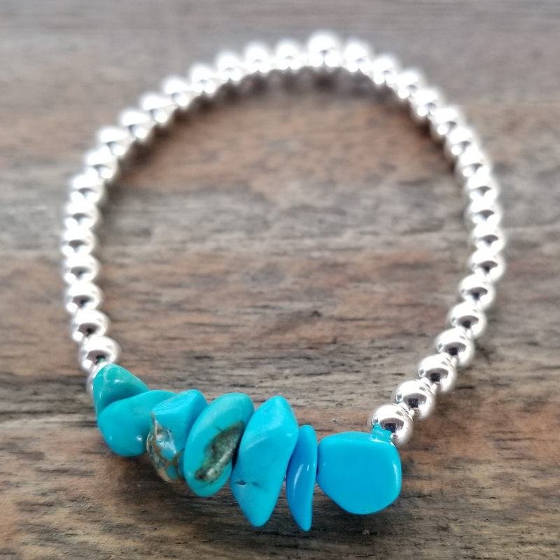 Blue Turquoise/Sterling Silver