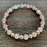 Peach Moonstone/Sterling Silver