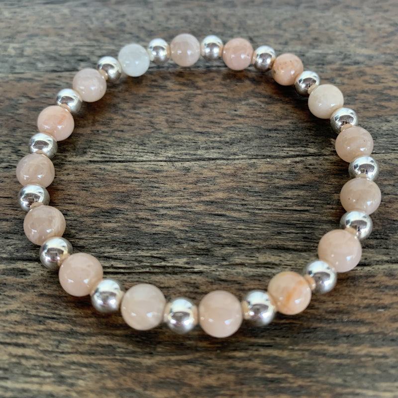 Peach Moonstone/Sterling Silver