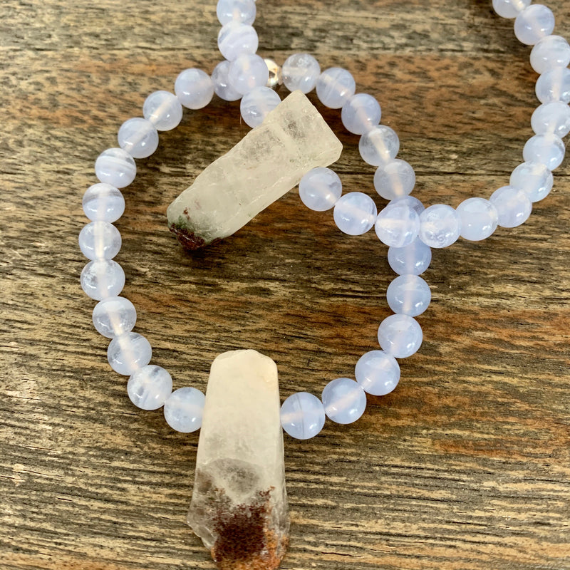 Blue Lace Agate/Phantom Quartz