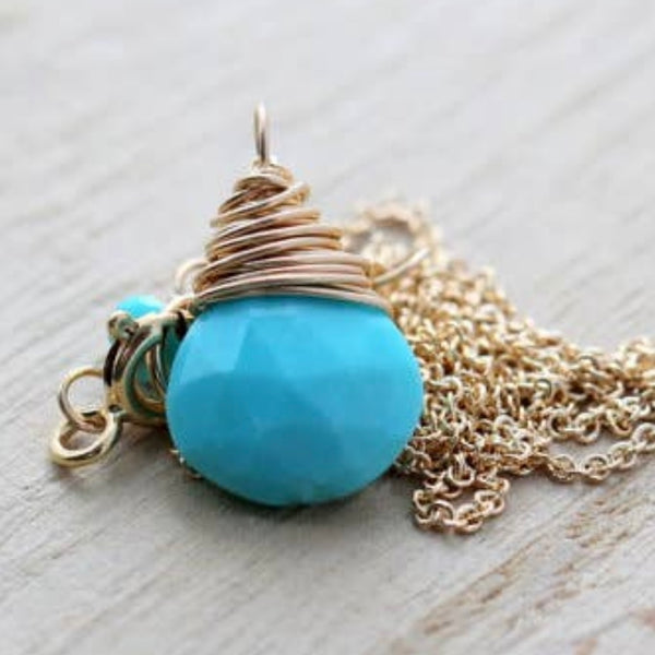 Turquoise Briolette Necklace