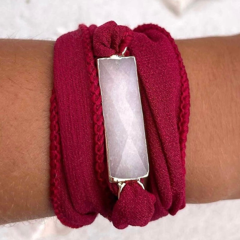 Silk Wrap with natural gemstone