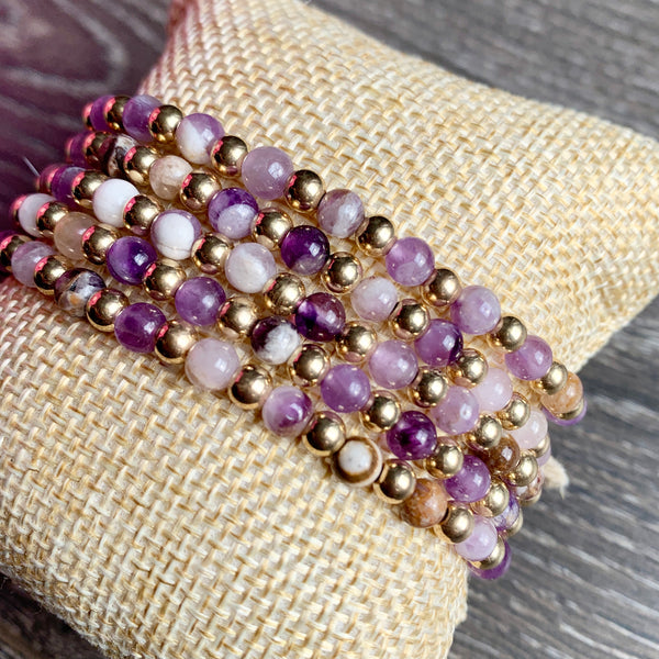 Chevron Amethyst Stack
