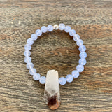 Blue Lace Agate/Phantom Quartz